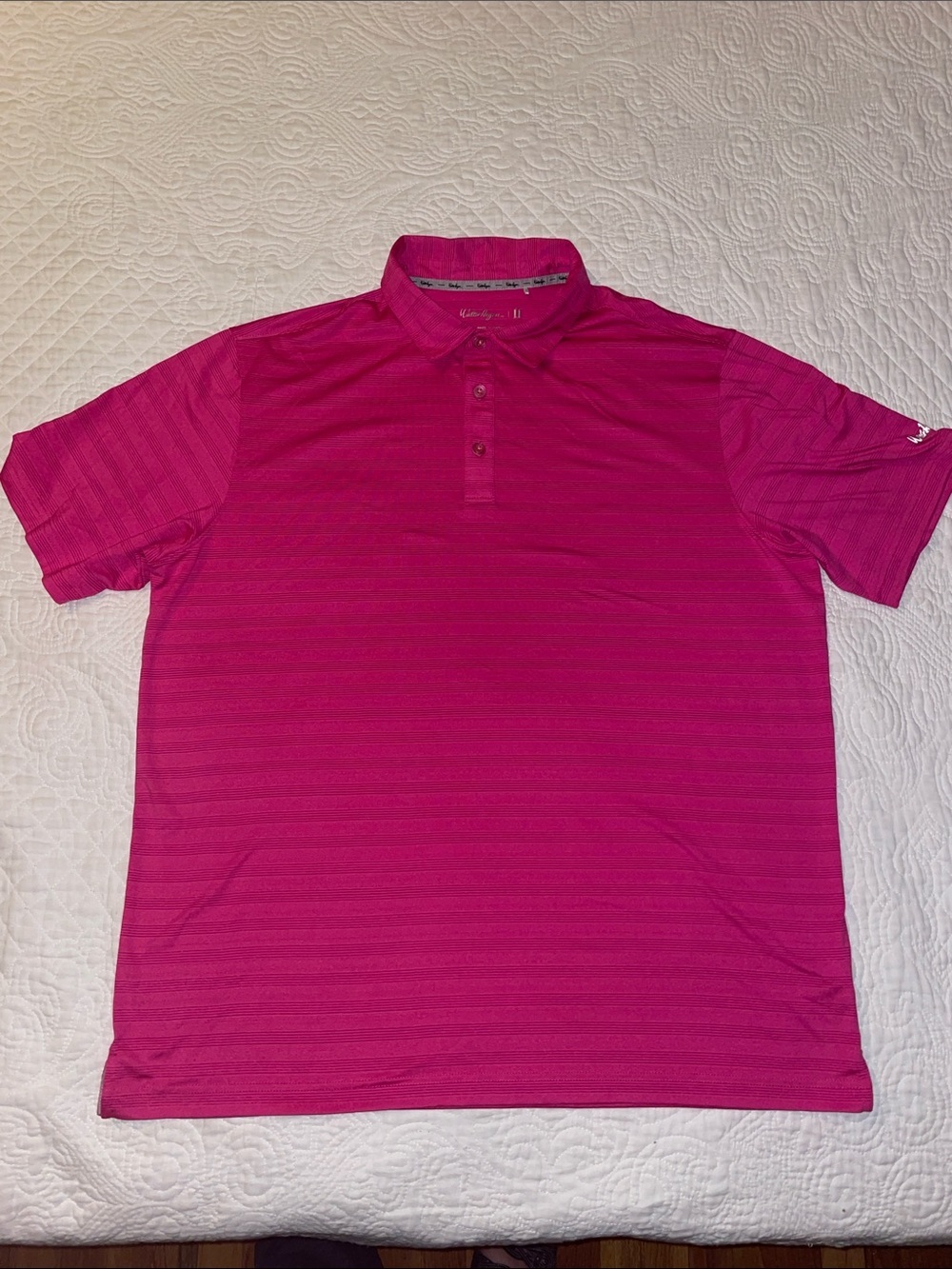 Walter Hagen Men's Golf Polo - Fuchsia. Short Sleeve. Size XL.
